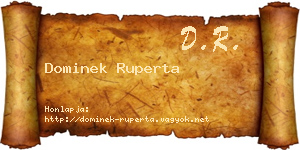 Dominek Ruperta névjegykártya